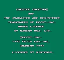 Image n° 4 - screenshots  : Chester Cheetah - Wild Wild Quest